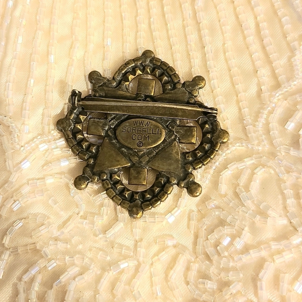 Sorrelli Stone and Crystal Pin Brooch - Picture 3 of 4